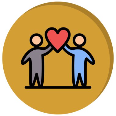 Dostluk Günü Gölge illüstrasyon tasarımı