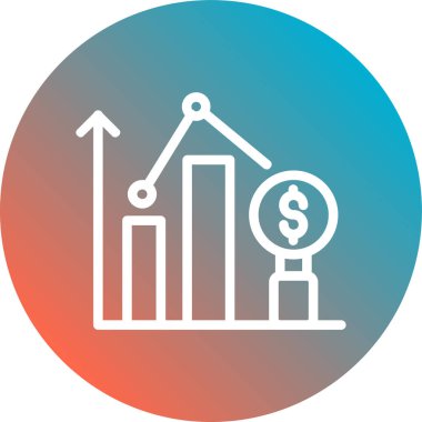İş ve finans simgesinin vektör illüstrasyonu