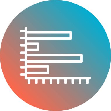 cetvel vektör simgesi modern basit illüstrasyon