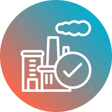 factory icon, vector illustration simple design
