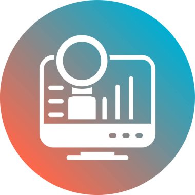 Analiz simgesi soyut arka grupta izole edildi