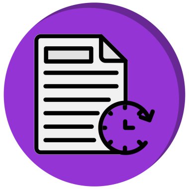 Belge. Web simgesi basit illüstrasyon