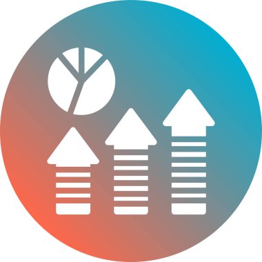 Eğilim biçimi izole edilmiş arkaplanda ok simgesi