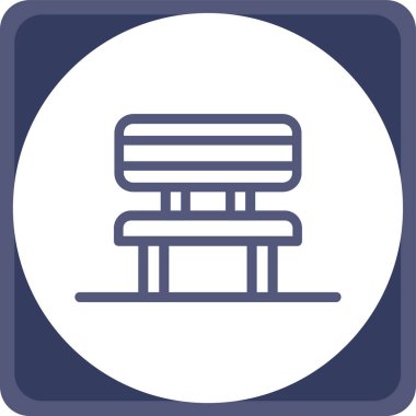 Ofis ve masa simgesinin vektör illüstrasyonu.