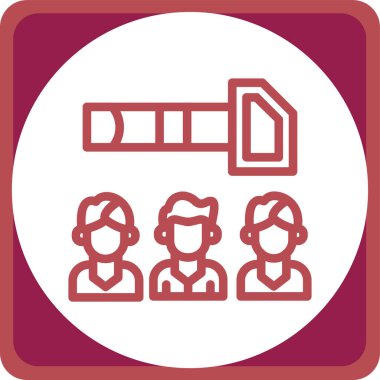 Bir grup insanın vektör çizimi