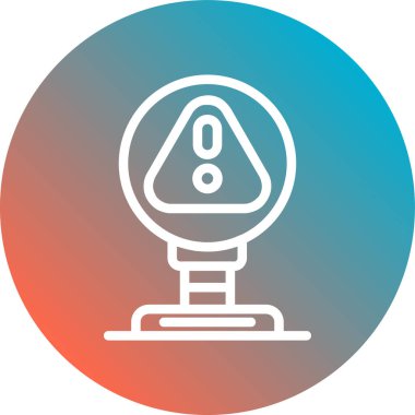 Eşsiz Alarm Saat Vektör Satır Simgesi