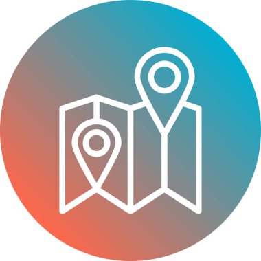 Vektör konumu simge illüstrasyonu