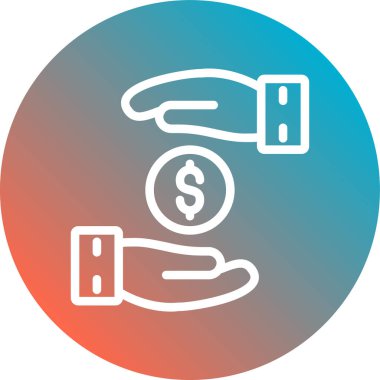 para çantası ikon vektör illüstrasyonu