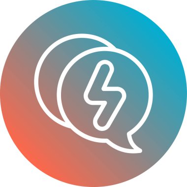 Bir sohbet simgesinin vektör illüstrasyonu