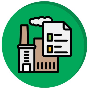 Fabrika. Web simgesi basit illüstrasyon