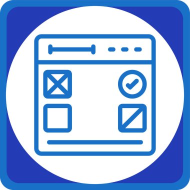 Tarayıcı web sayfası simgesi doldurulmuş ana hatlar biçiminde