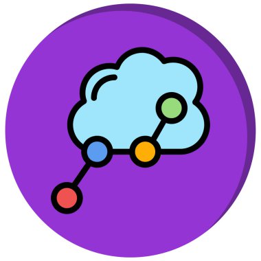 veri bulutu. Web simgesi basit illüstrasyon