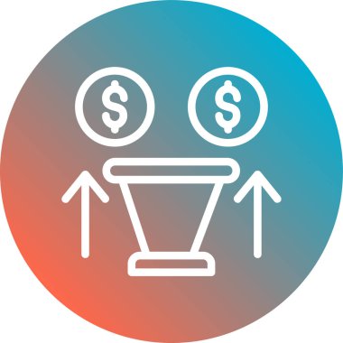 Dolar. Web simgesi basit illüstrasyon