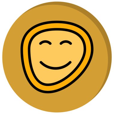 Bir gülen yüzün vektör çizimi