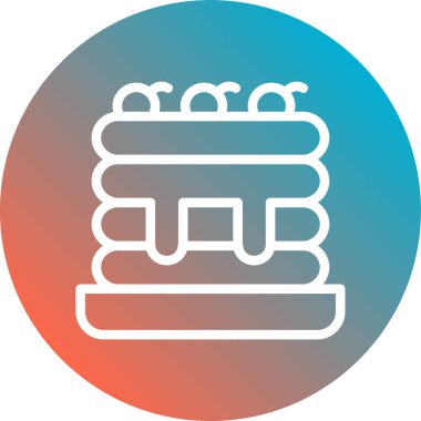 Kekin uzun gölgeli vektör simgesi