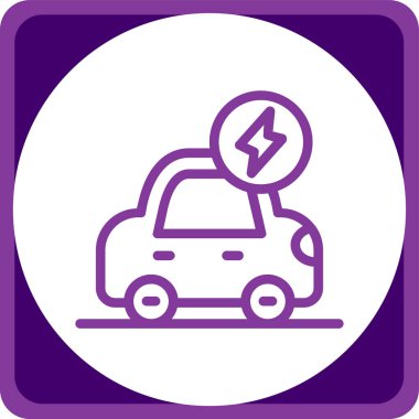 elektrikli araba vektör simgesi modern illüstrasyon