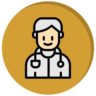 doktor simgesi, vektör illüstrasyonu