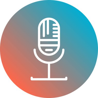 mikrofon simgesi vektör illüstrasyonu