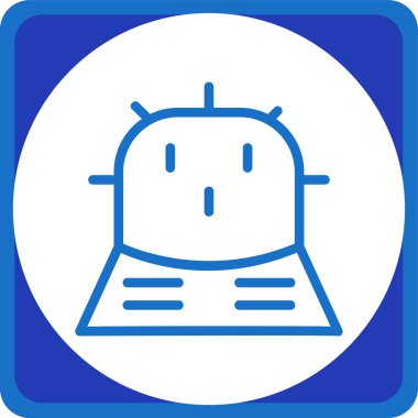 Bir robot simgesinin vektör illüstrasyonu