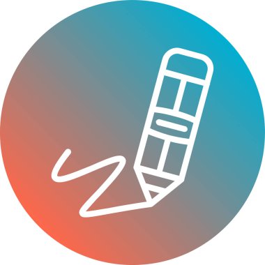 Kalem. Web simgesi basit illüstrasyon