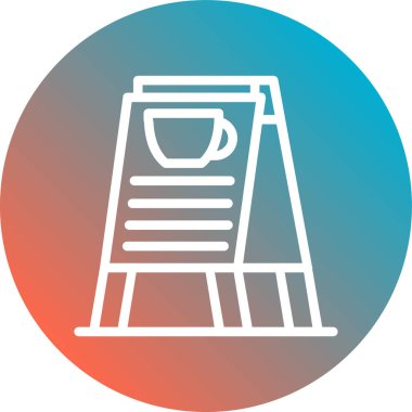 Kahve. Web simgesi basit illüstrasyon