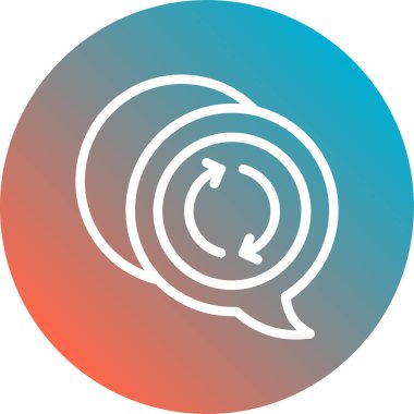 Dairesel bir çerçevenin yuvarlak bir simgesinin vektör çizimi