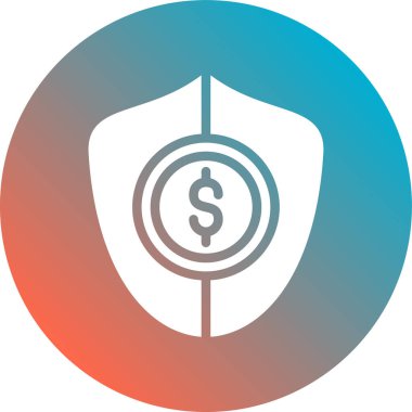 Benzersiz dolar sikke vektör simgesi