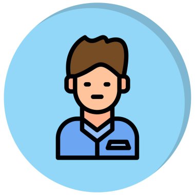 Adamım. Web simgesi basit illüstrasyon