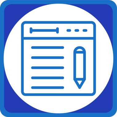 Kalem. Web simgesi basit tasarım