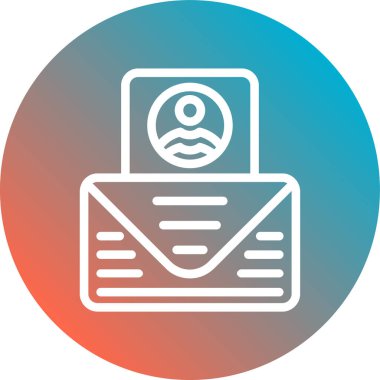 E- posta simgesinin vektör illüstrasyonu