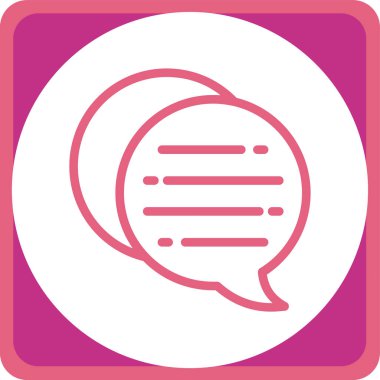 Konuş. Web simgesi basit illüstrasyon