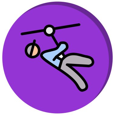 Atlıyorum. Web simgesi vektör illüstrasyonu