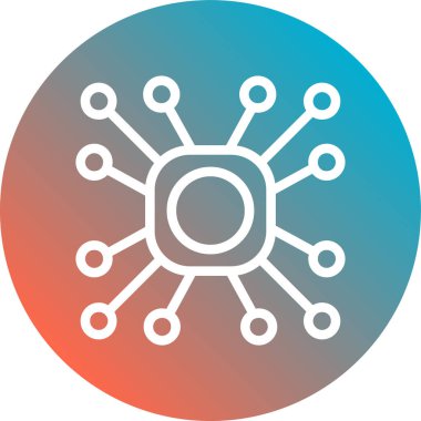 Eşsiz küresel veri vektörü kabartma simgesi