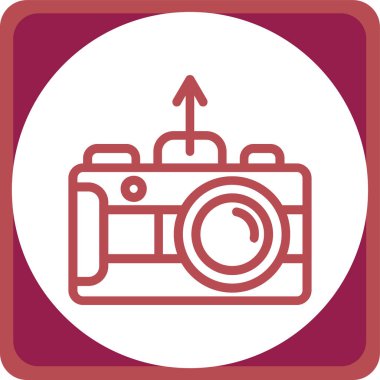 kamera simgesi vektör illüstrasyonu