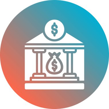 banka simgesi vektör illüstrasyonu