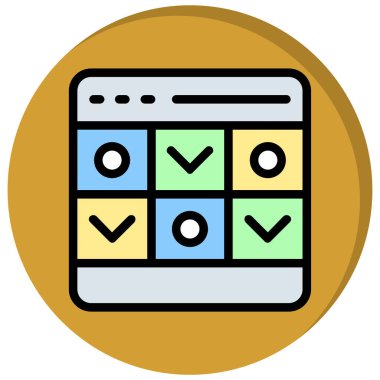 Liste simgesi rengi dış hat vektörünü kontrol et