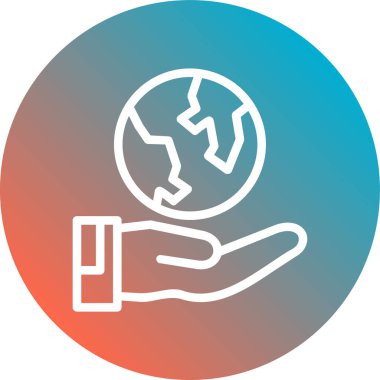 Bir sigara ikonu tutan el, basit vektör illüstrasyonu