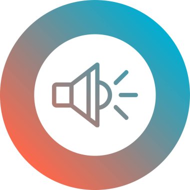 Ses. Web simgesi basit illüstrasyon