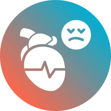 Beyaz arka plan, vektör, illüstrasyon izole kalp düz simgesi