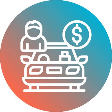 Para için. Web simgesi basit illüstrasyon