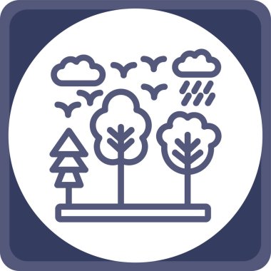 Bir ağaç simgesinin vektör illüstrasyonu