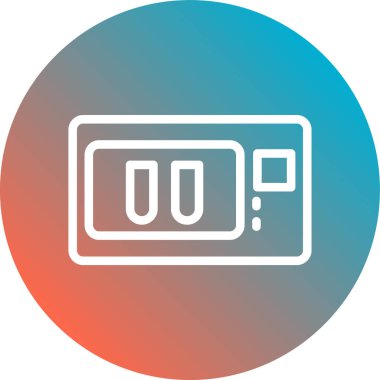 Bir benzin istasyonunun modern bir simgesinin vektör çizimi