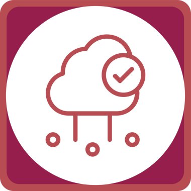 Bulut. Web simgesi basit tasarım