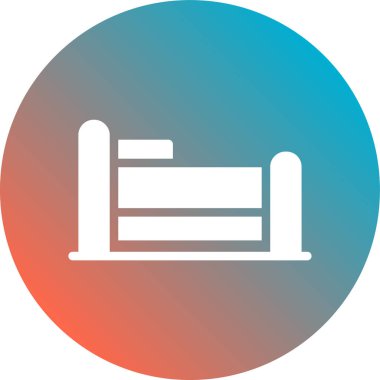 Moda tarzında izole edilmiş yatak simgesi mavi gruplandırılmış