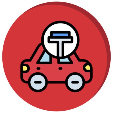 Araba park vektör simgesi