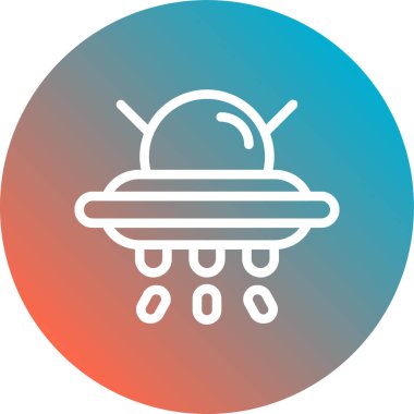 Beyaz çizgi bulut simgesi uzun gölge arkaplan izole. Kırmızı daire düğmesi. vektör.