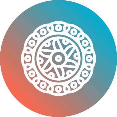 Bir çember simgesinin vektör illüstrasyonu