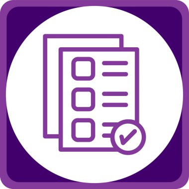 Kontrol listesi simgesi vektör illüstrasyonu