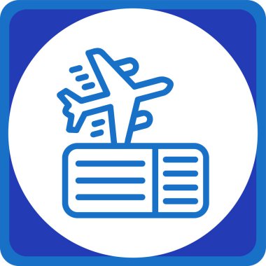 Uçuş bileti. Basit illüstrasyon