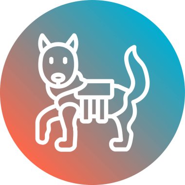 Köpek. Web simgesi basit illüstrasyon